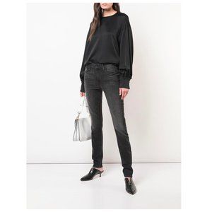 Black Night Hawk MOTHER The Looker High Waisted Skinny Jeans 32